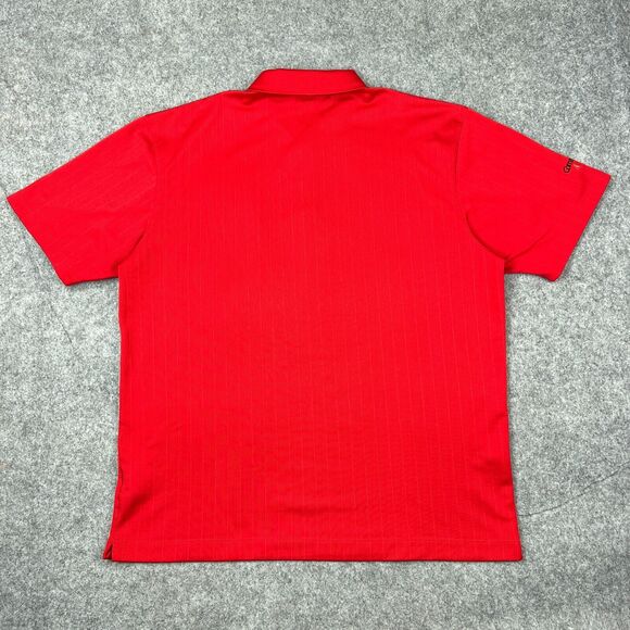 Nike Golf Shirt Mens Extra Large Red Dri Fit Short Sleeve Polo Golfer Casual Y2K - Picture 7 of 13